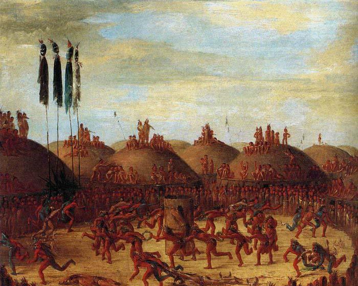 The Last Race, Mandan O-Kee-Pa Ceremony, George Catlin